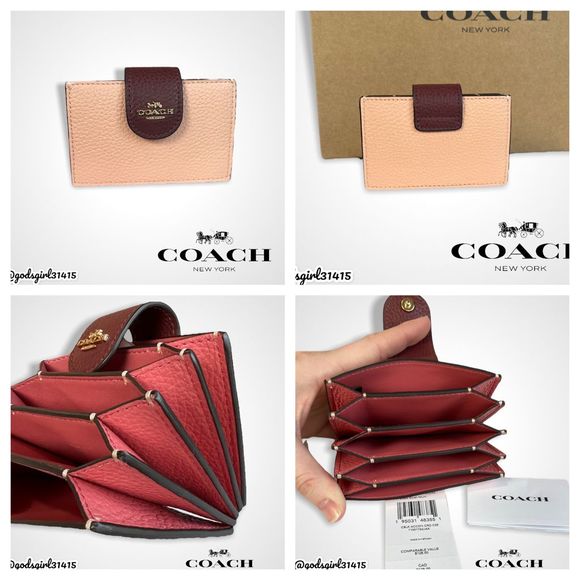 AUTHENTICATED Coach Kleo in Colorblock & Matching Card Case Faded Blush $426 - Picture 8 of 13